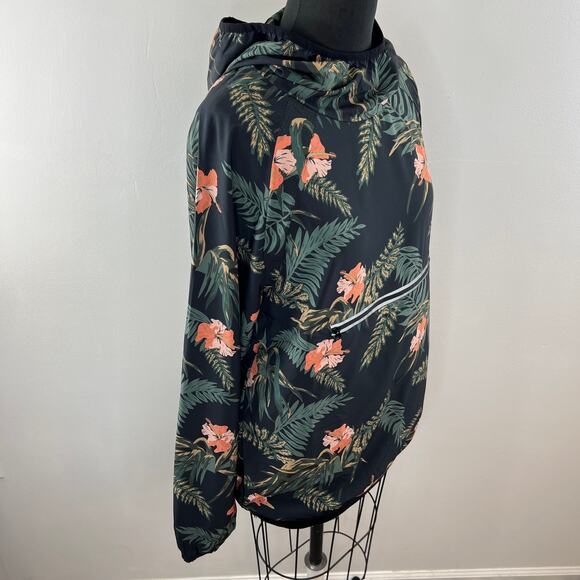 Spiritual Gangster Men's Ignite Anorak Jacket Hoodie Pullover Tropical Floral M - Picture 4 of 9